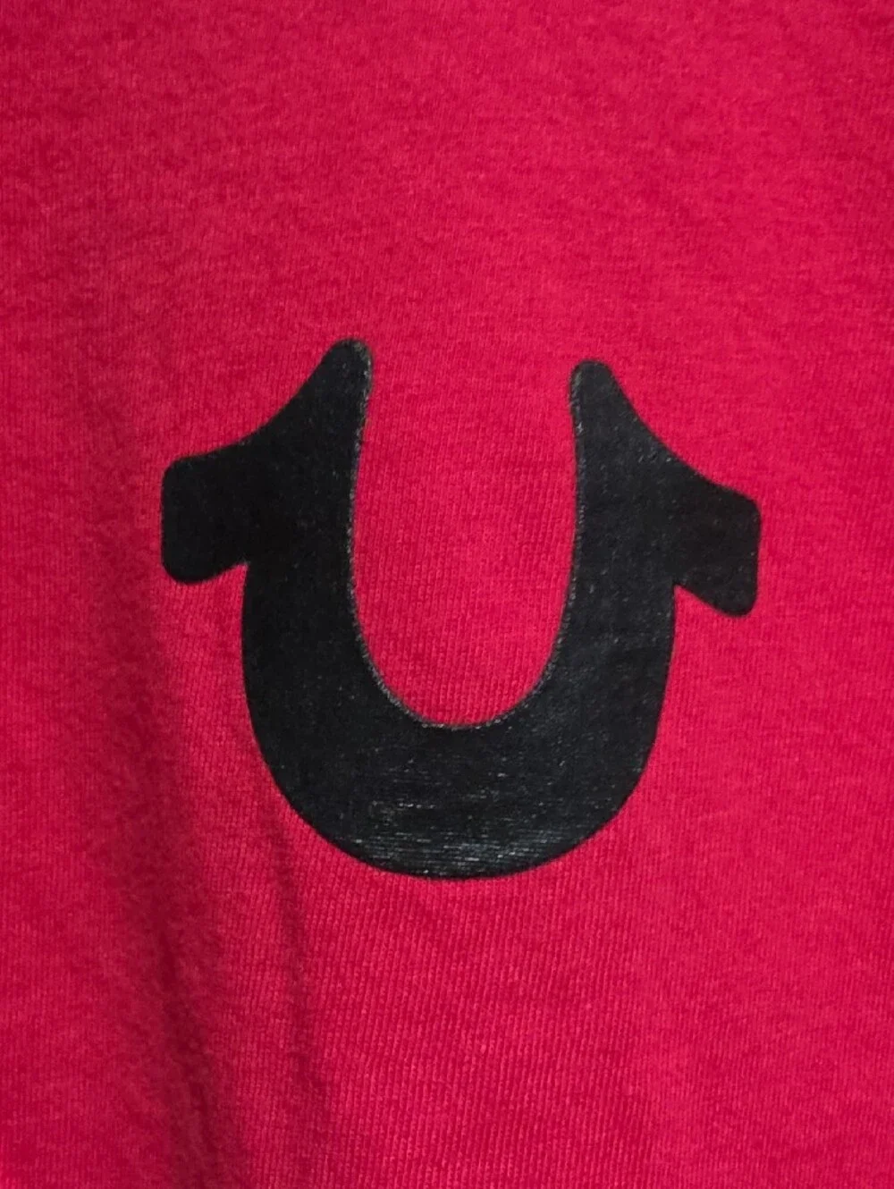 True Religion Men’s Red Short-Sleeve Crewneck Tee with Logo